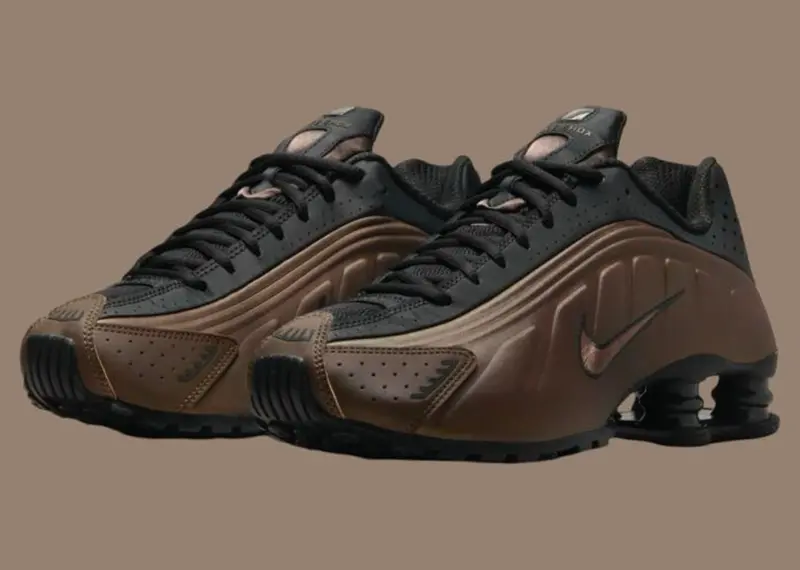 Giày Nike Shox R4 ‘Ironstone Off Noir’ AR3565-007 - Ảnh 5