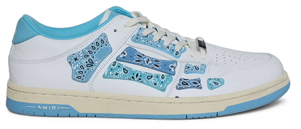 Giày Amiri Skel Top Low 'Bandana - White Blue' PF22MFS006-123