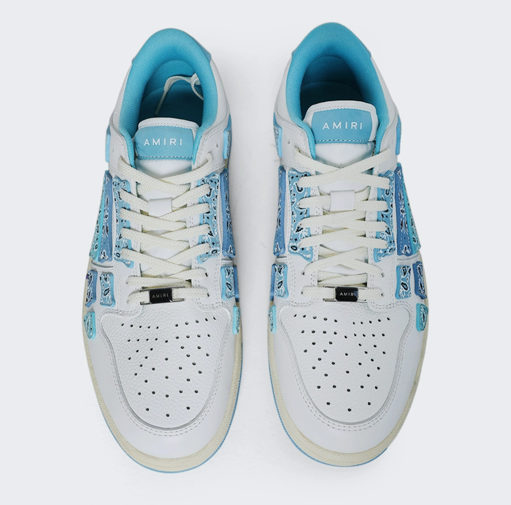 Alternative view of Giày Amiri Skel Top Low 'Bandana - White Blue' PF22MFS006-123