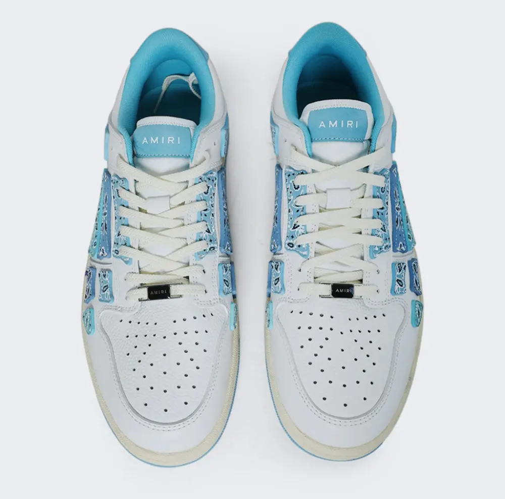 Alternative view of Giày Amiri Skel Top Low 'Bandana - White Blue' PF22MFS006-123