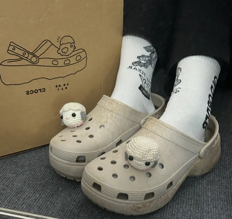 Dép Crocs x GOOD BAI Cloud Eggshell ‘Khaki’ 209394-2V3 - Ảnh 4