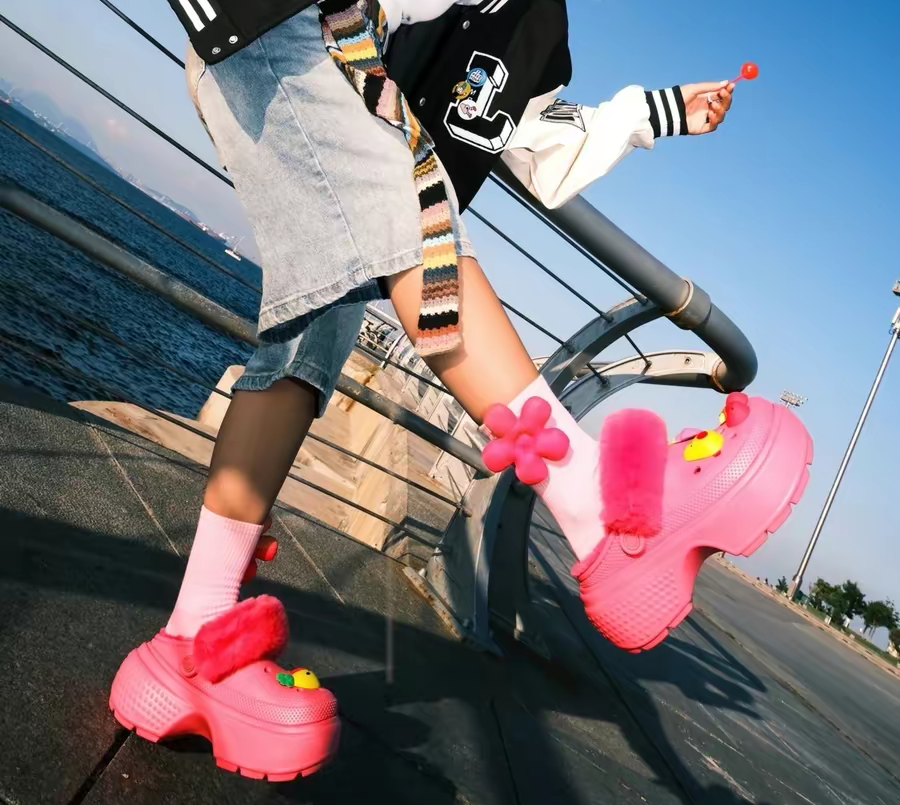 Dép Crocs Stomp Lined Clog ‘Pink’ 208546-6VZ - Ảnh 5