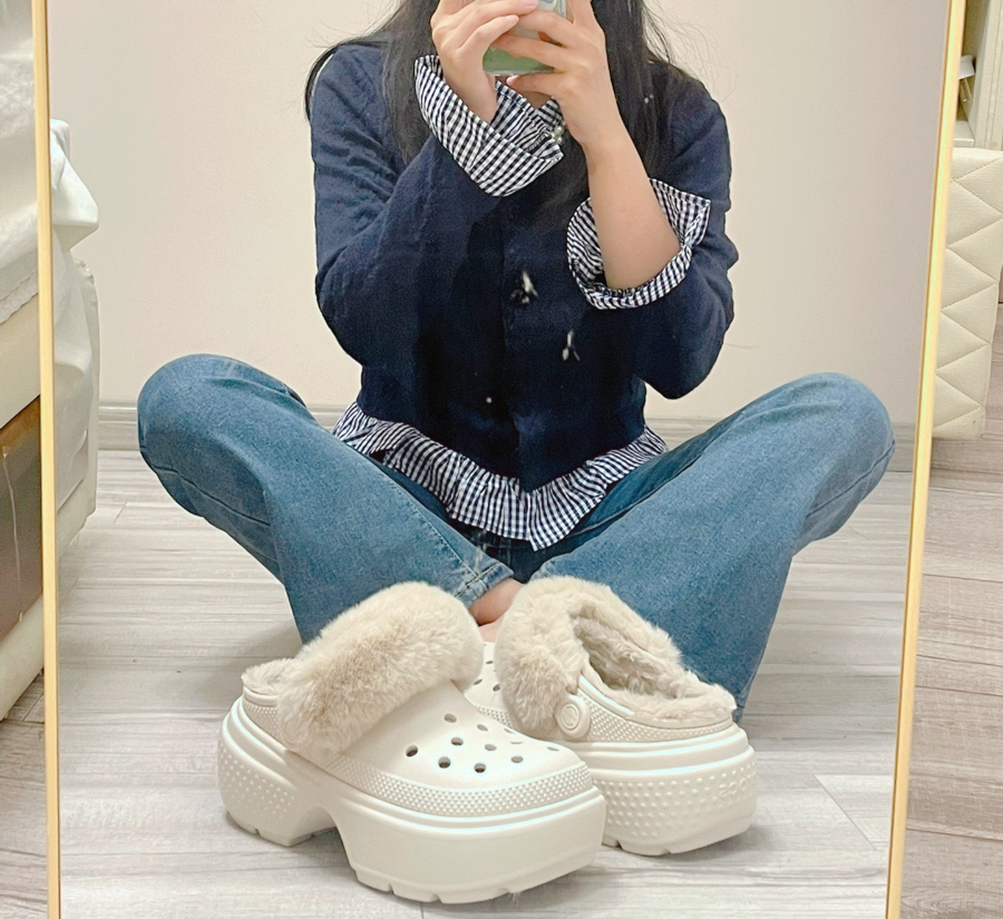 Alternative view of Dép Crocs Stomp Lined Clog ‘Gray’ 208546-160