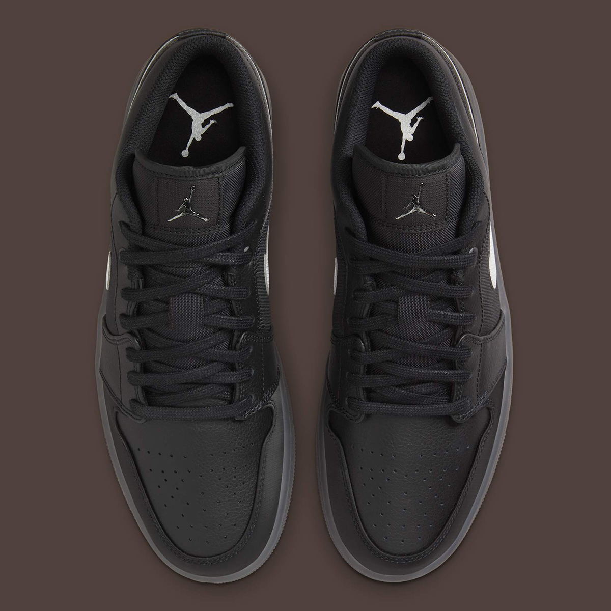 Giày Nike Air Jordan 1 Low ‘Black White Dark Gum’ HV5968-001 - Ảnh 4