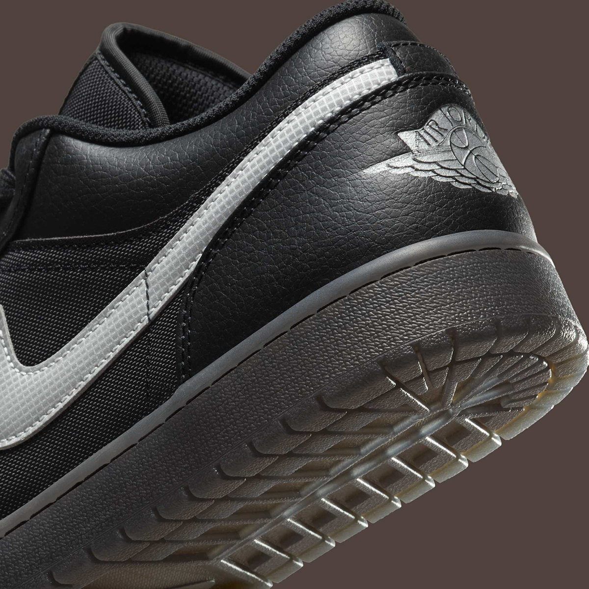 Alternative view of Giày Nike Air Jordan 1 Low ‘Black White Dark Gum’ HV5968-001