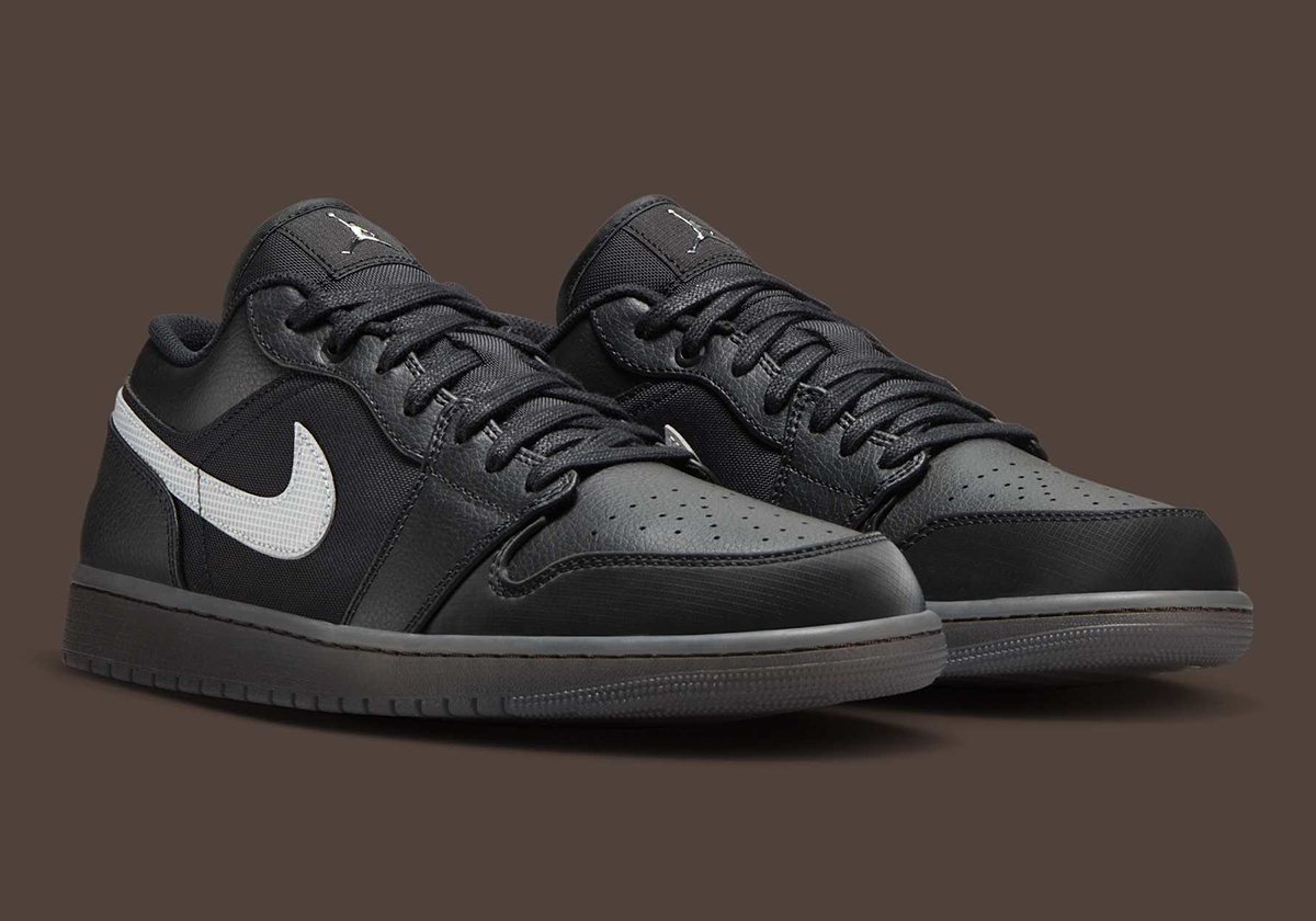 Giày Nike Air Jordan 1 Low ‘Black White Dark Gum’ HV5968-001 - Ảnh 5