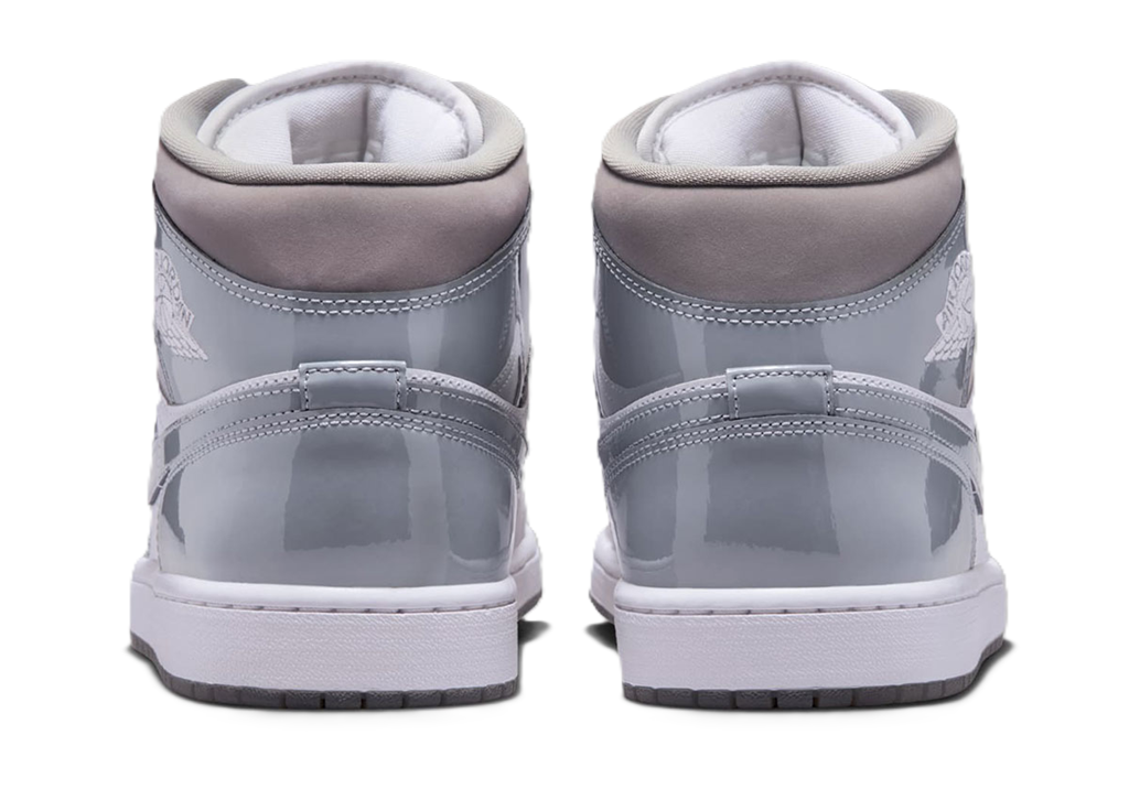 Giày Nike Air Jordan 1 Mid SE ‘White Medium Grey Cool Grey’ HF3216-100 - Ảnh 4