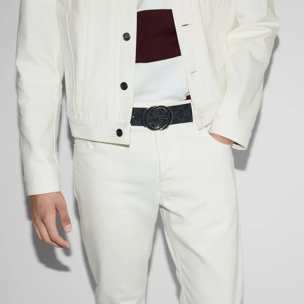 Alternative view of Thắt Lưng Gucci Belt Interlocking G Buckle ‘Black’ 812273-AAEB4-1000