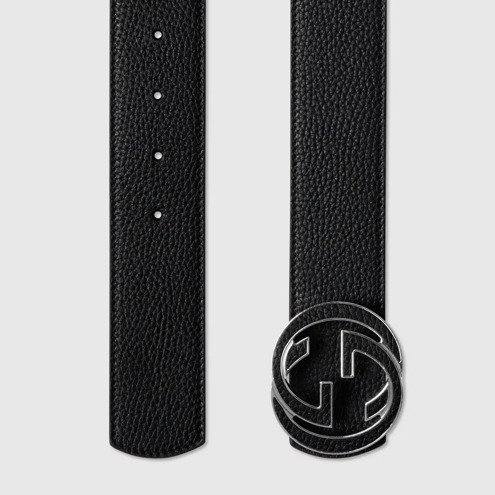 Thắt Lưng Gucci Belt Interlocking G Buckle ‘Black’ 812273-AAEB4-1000 - Ảnh 4