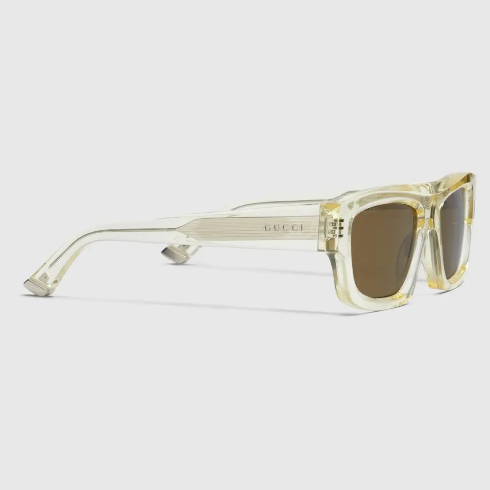 Kính Gucci Rectangular Frame Sunglasses ‘Yellow’ 823843-J0740-7423 - Ảnh 3