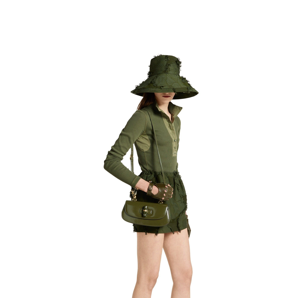 Túi Gucci Bamboo Diva Small Handle Bag ‘Green’ 827750-AAEVT-3037 - Ảnh 3