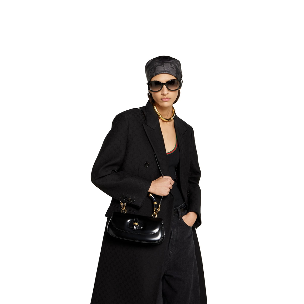 Alternative view of Túi Gucci Bamboo Diva Small Handle Bag ‘Black’ 827750-AAEVT-1000