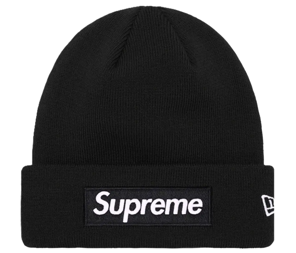 Mũ Supreme New Era Box Logo Beanie ‘Black’
