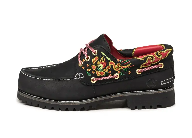 Giày Timberland 3-Eye Clot Handsewn Boat Shoe ‘Black’ TB0A5Z1H001-BLK - Ảnh 3