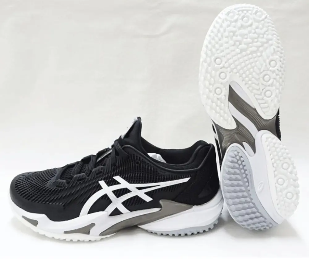 Alternative view of Giày Asics Court FF 3 'Black White' 1041A369-002
