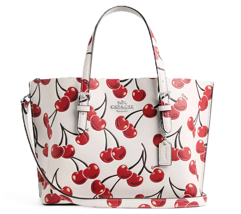 Túi Coach Mollie Tote Bag 25 With Cherry Print 'Silver' CY695-SVCAH