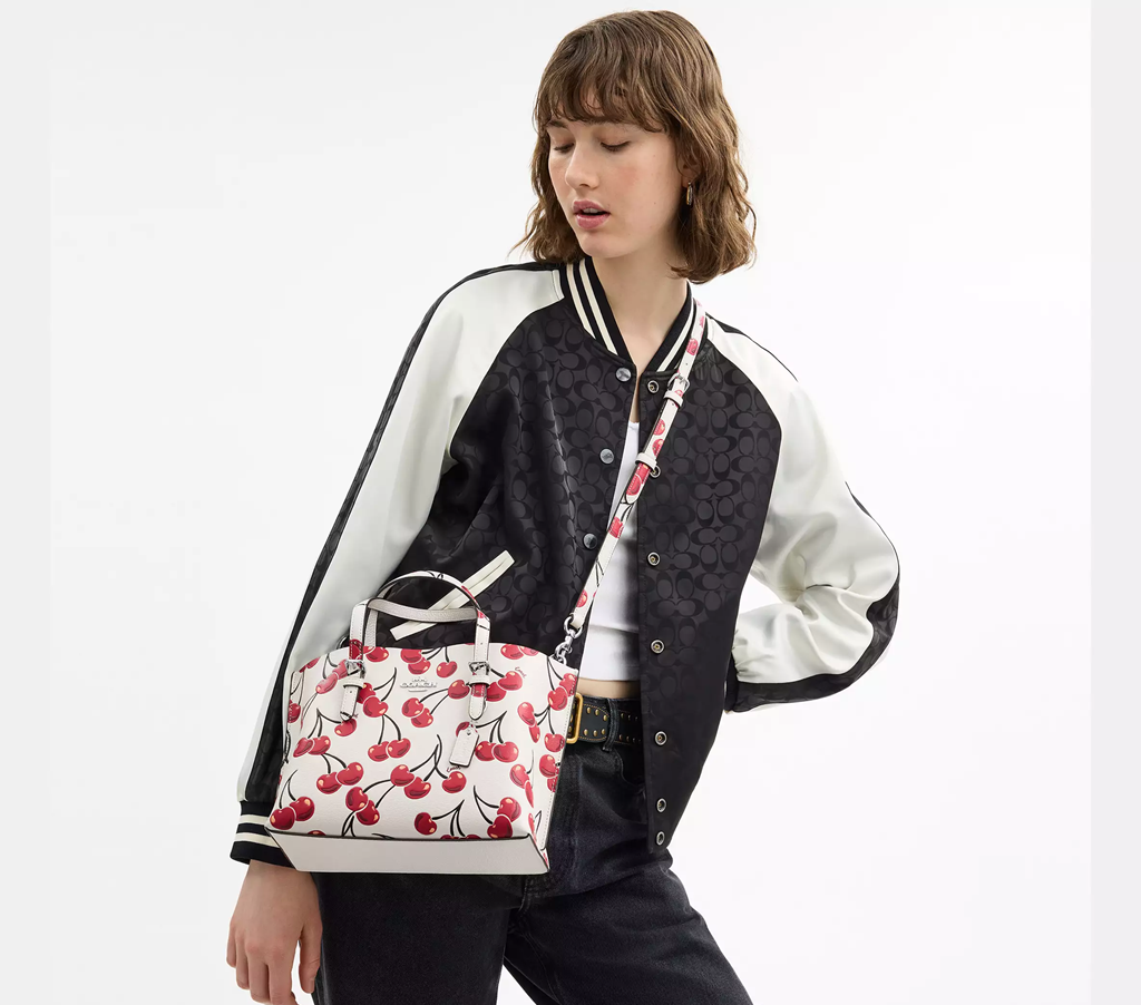 Alternative view of Túi Coach Mollie Tote Bag 25 With Cherry Print 'Silver' CY695-SVCAH