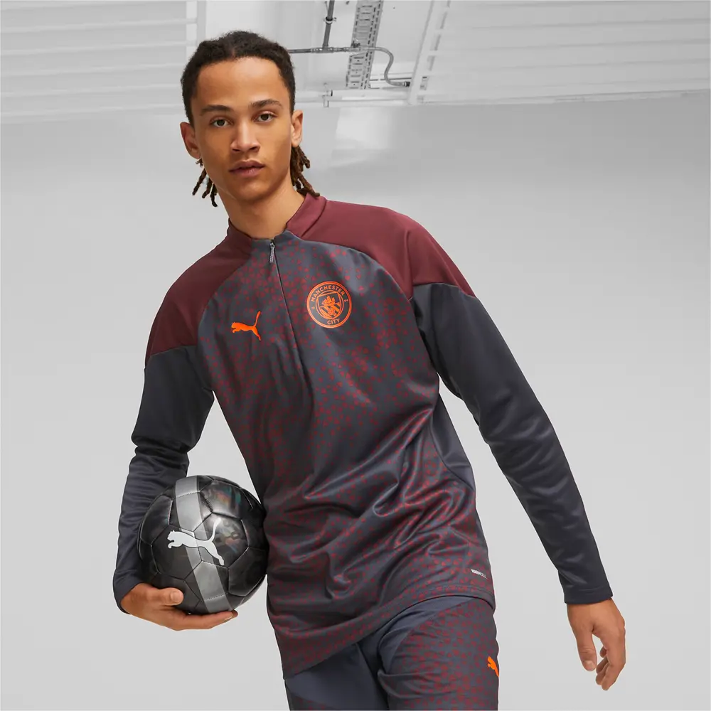 Áo Puma 2023-24 Manchester City Fleece Logo Half-Zip Crew ‘Dark Blue’ 772861-16 - Ảnh 3