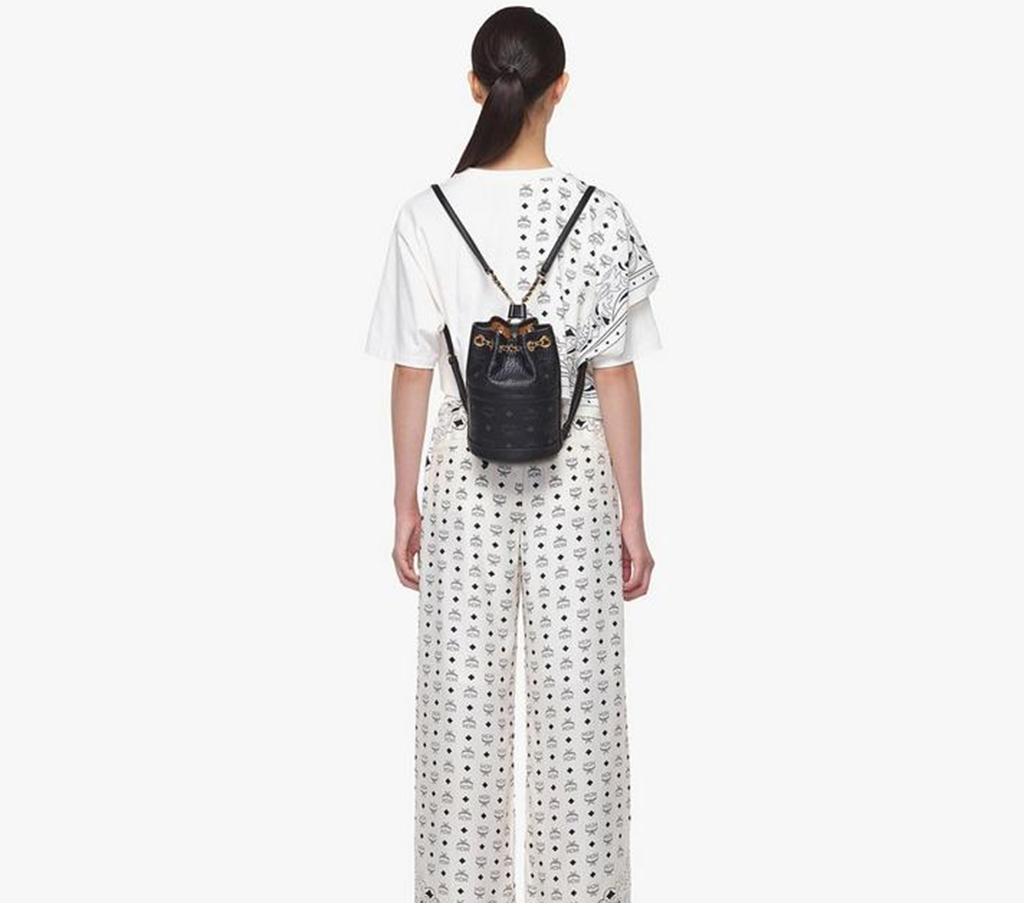 Alternative view of Túi MCM Aren Calfskin Trim Bucket 'Black' MWKDATA01BK001