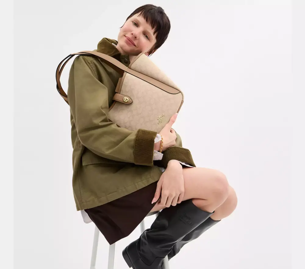 Alternative view of Túi Coach Tote Bag Signature Canvas 'Beige' CAK51-IMLG6