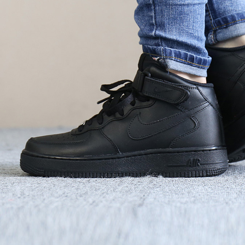 Giày Nike Wmns Air Force 1 ’07 Mid ‘Black’ 366731-001 - Ảnh 4