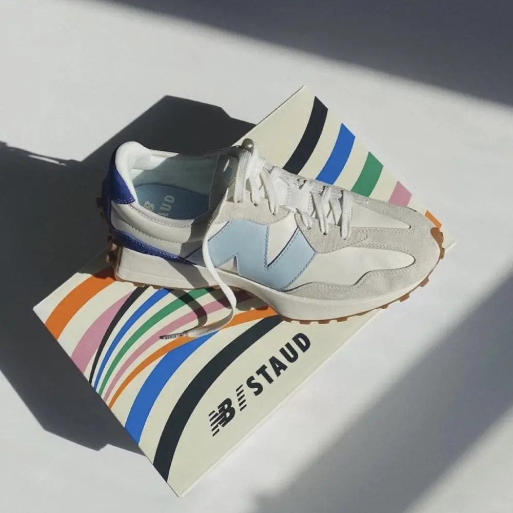Giày New Balance STAUD x 327 ‘Sea Salt Atlantic’ MS327SZ - Ảnh 4