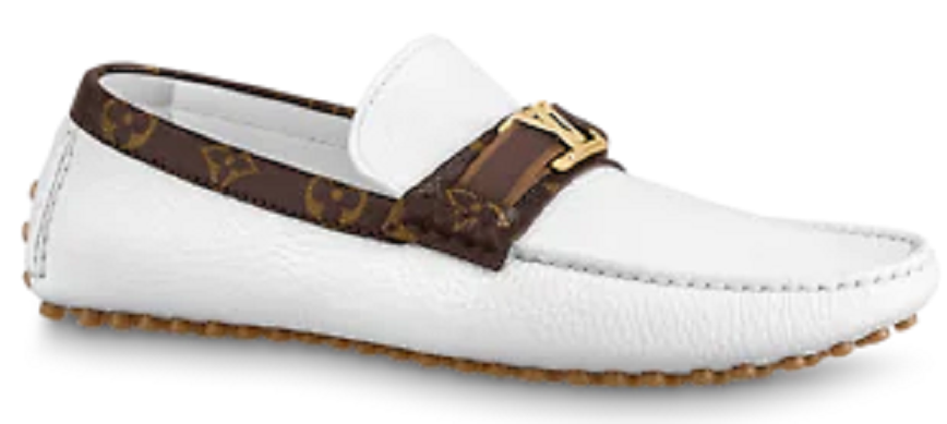 Giày Louis Vuitton Hockenheim Mocassins 'White' 1A9I65