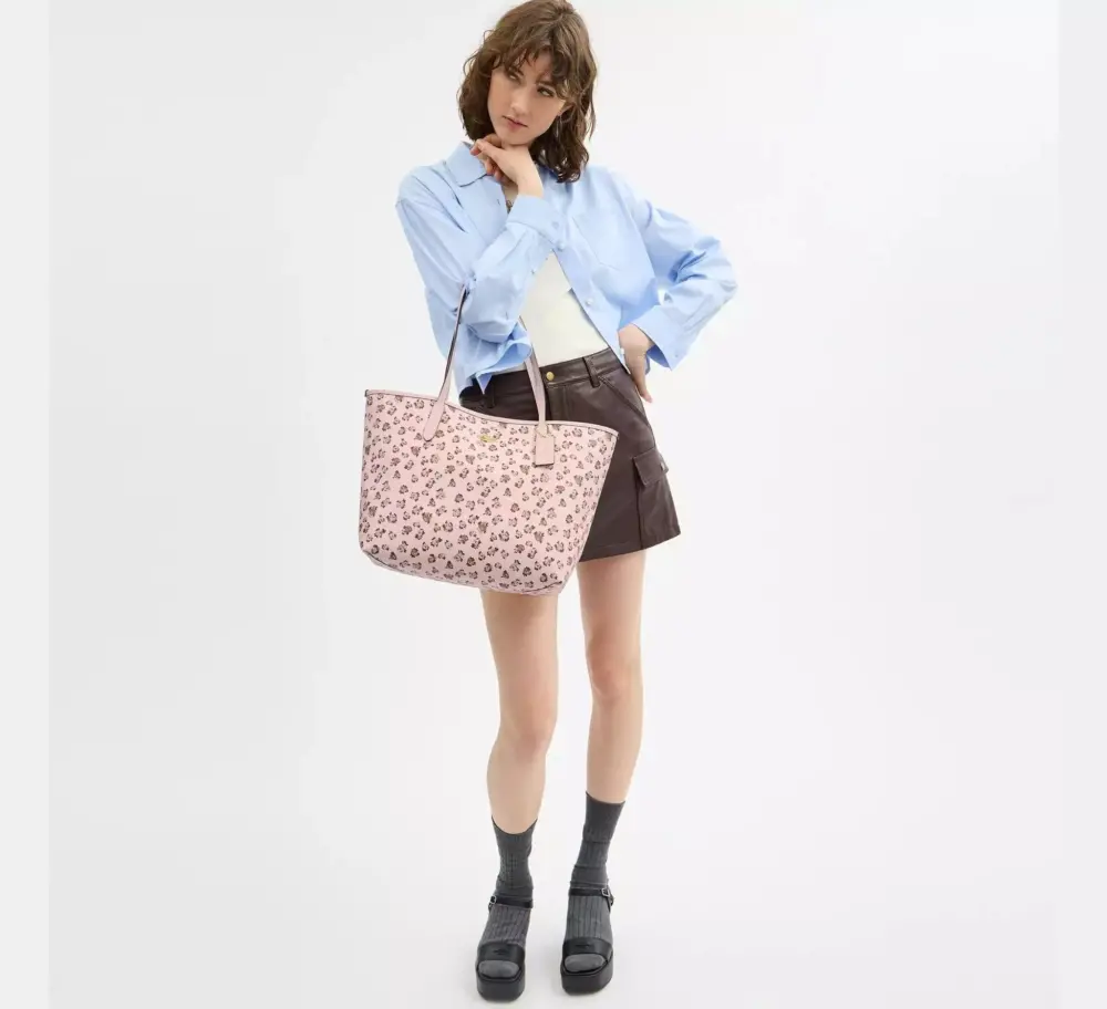 Túi Coach City Tote Bag ‘Rose Print’ CY682-08XKE - Ảnh 3