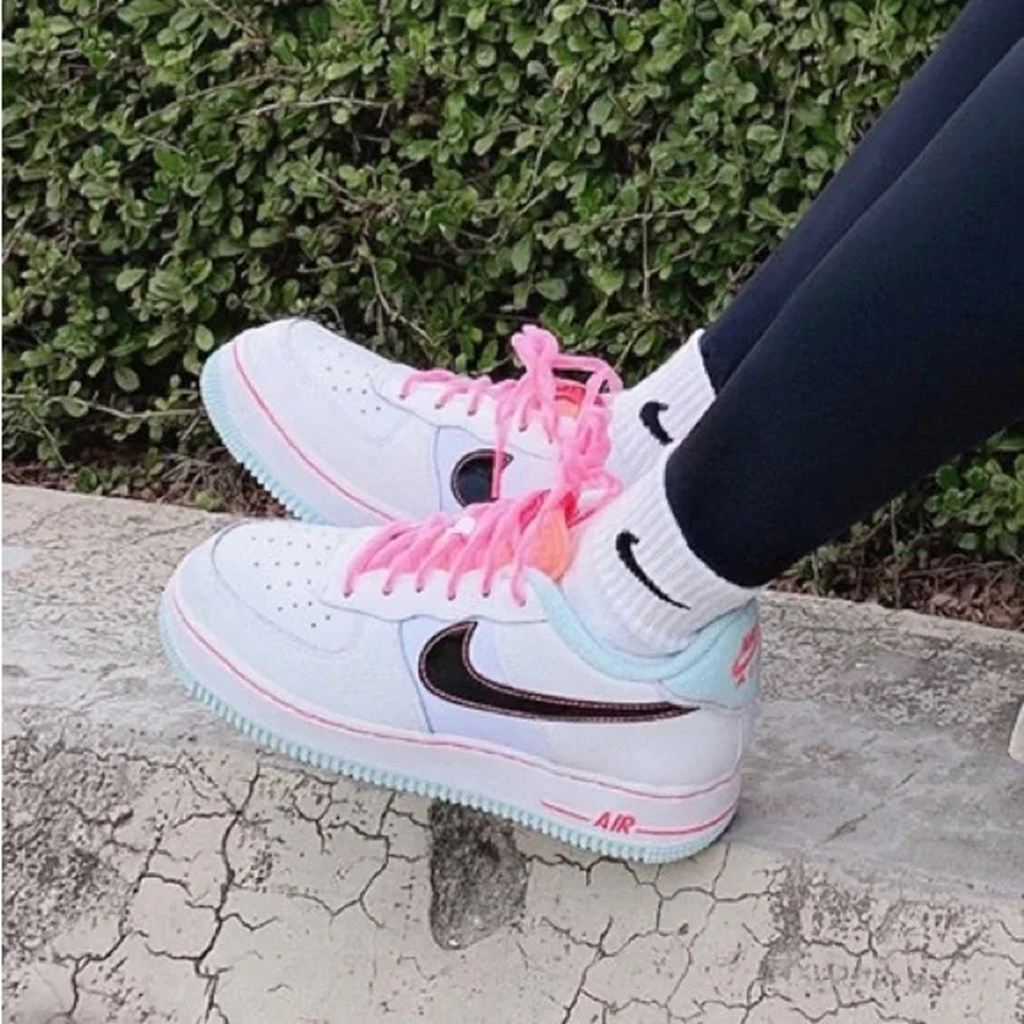 Giày Nike Air Force 1 ’07 LV8 GS ‘White Atomic Pink’ DD7709-100 - Ảnh 5