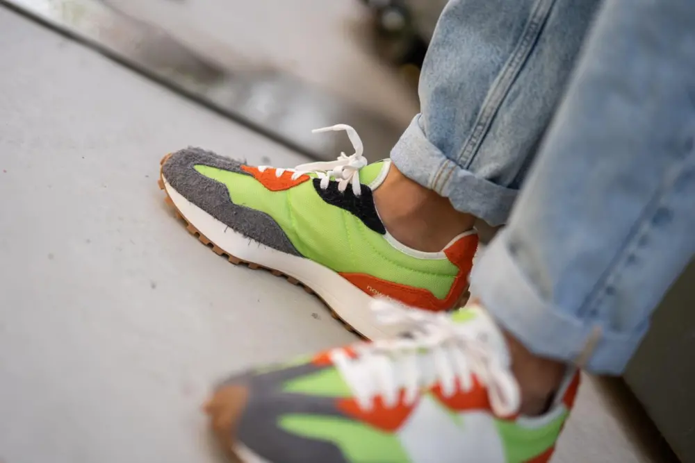 Giày New Balance 327 ‘Fluorescent Green’ MS327SFA - Ảnh 6
