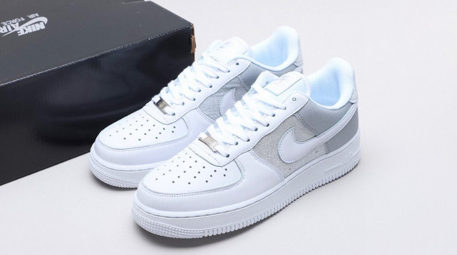 Giày Nike Air Force 1 Low White Metallic Silver DD6629-100 - Ảnh 6
