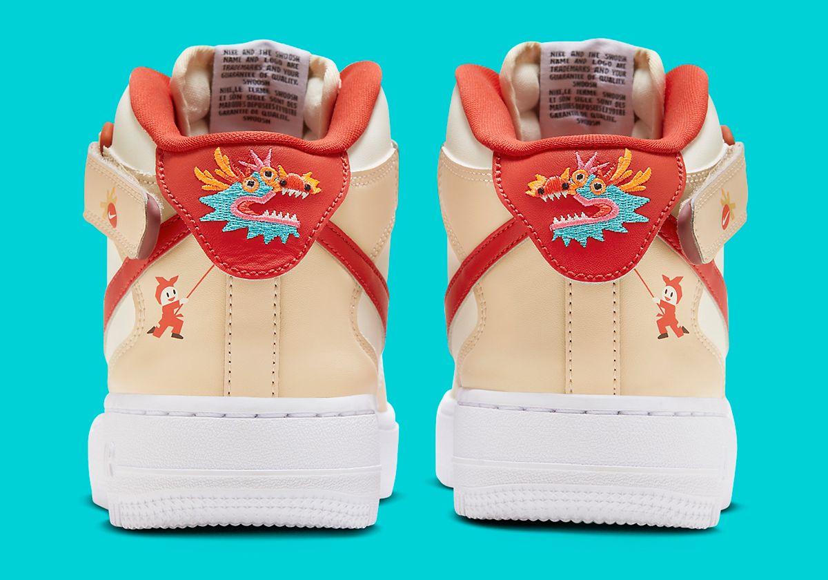Giày Nike Air Force 1 Mid EasyOn GS ‘Year Of The Dragon’ FZ5521-161 - Ảnh 4
