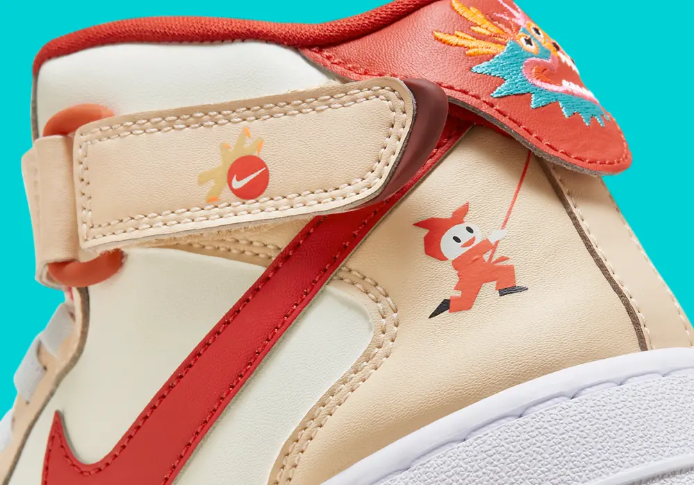 Alternative view of Giày Nike Air Force 1 Mid EasyOn GS ‘Year Of The Dragon’ FZ5521-161