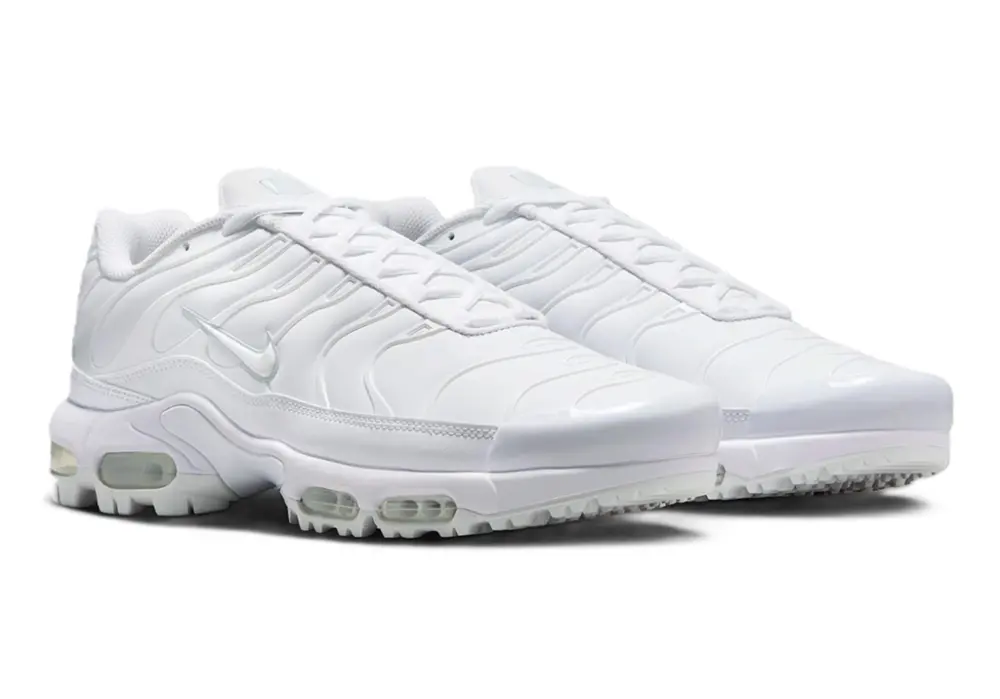 Giày Nike Air Max Plus Golf ‘Triple White’ FZ4150-100 - Ảnh 2