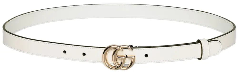 Thắt Lưng Gucci GG Marmont Thin Belt ‘White’ 409417-0AAA5-9014