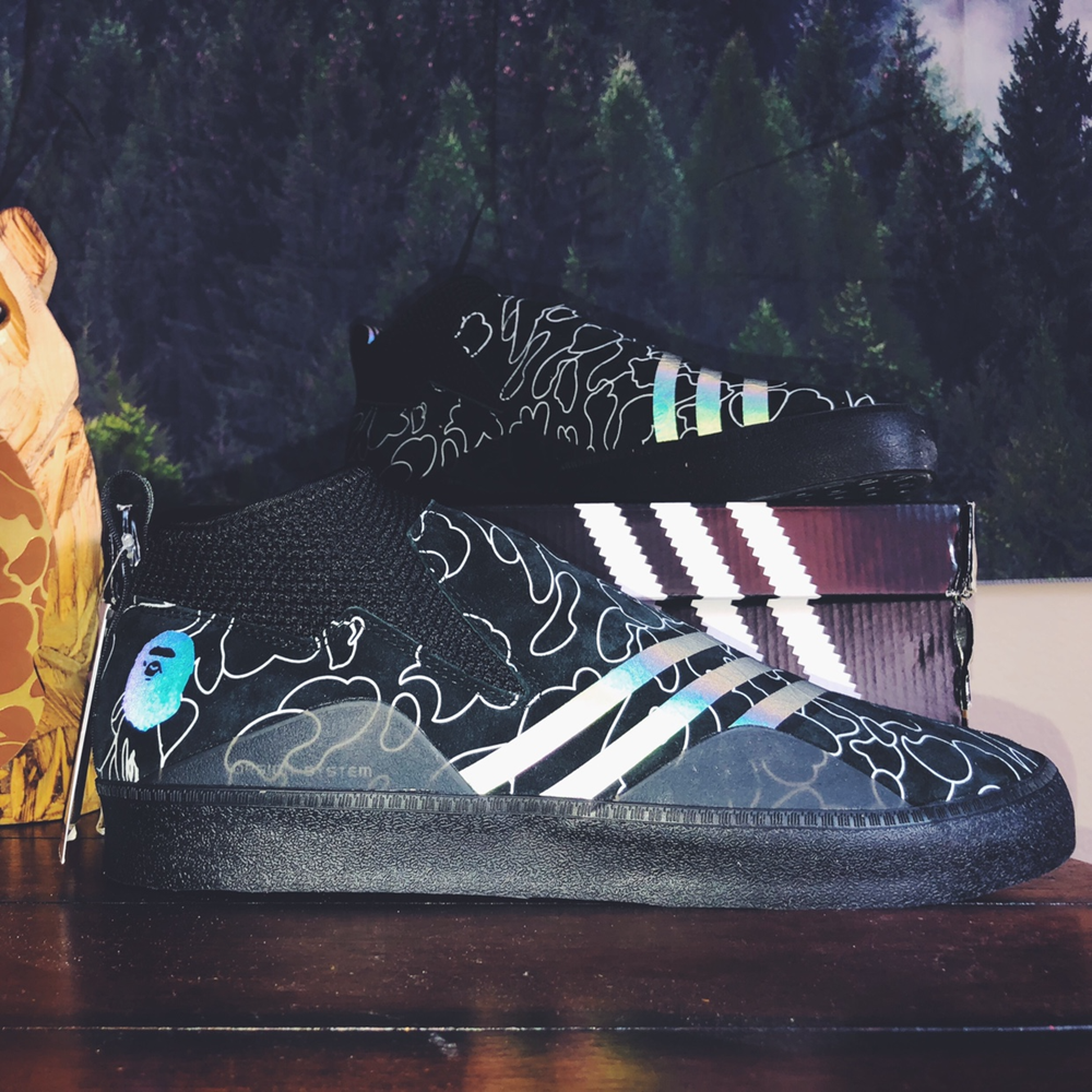 Giày Adidas A Bathing Ape x 3ST.002 ‘Core Black’ DB3003 - Ảnh 3