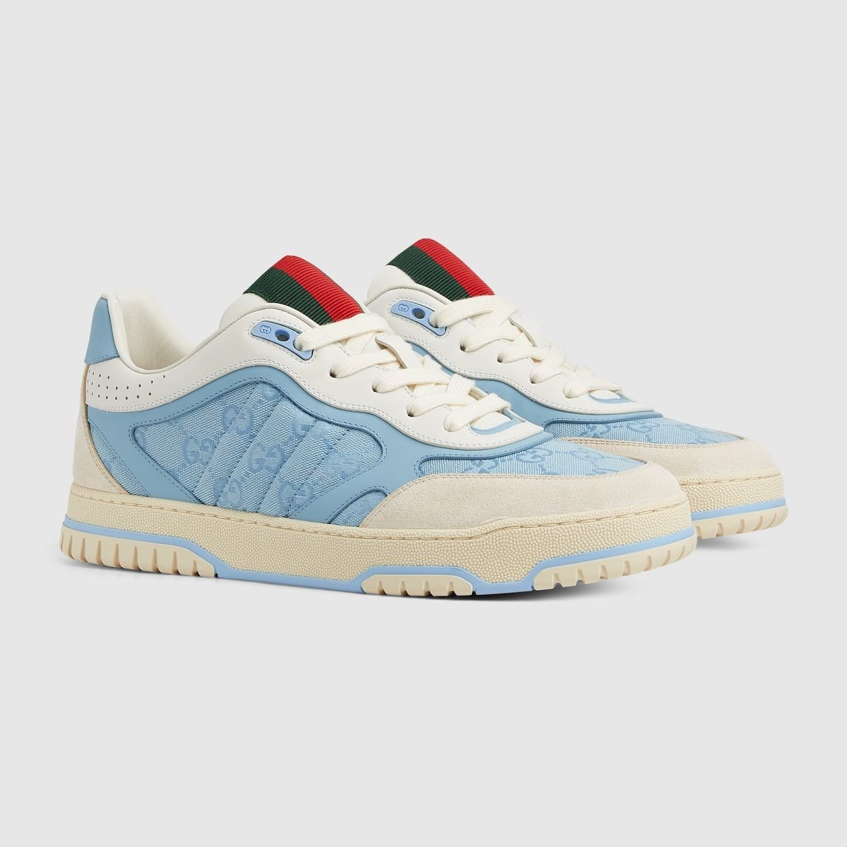 Giày Gucci Re-Web Sneaker ‘Light Blue’ 824221-AADJA-9571 - Ảnh 4
