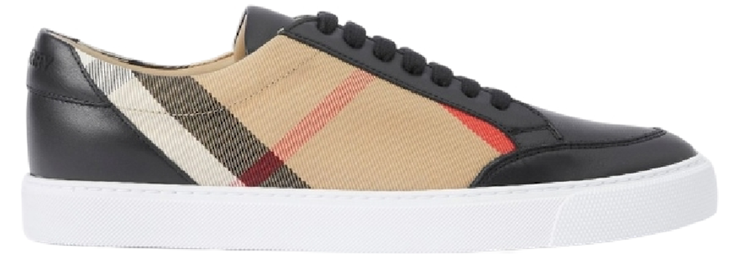 Giày Burberry House Check Leather Sneakers ‘Black’ 80575081