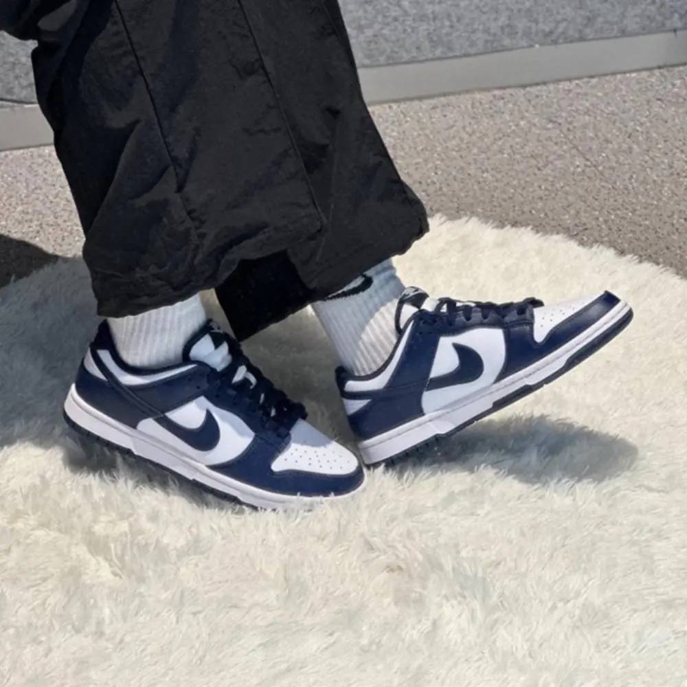 Giày Nike Dunk Low 'White Midnight Navy' HF5441-107 - Ảnh 3