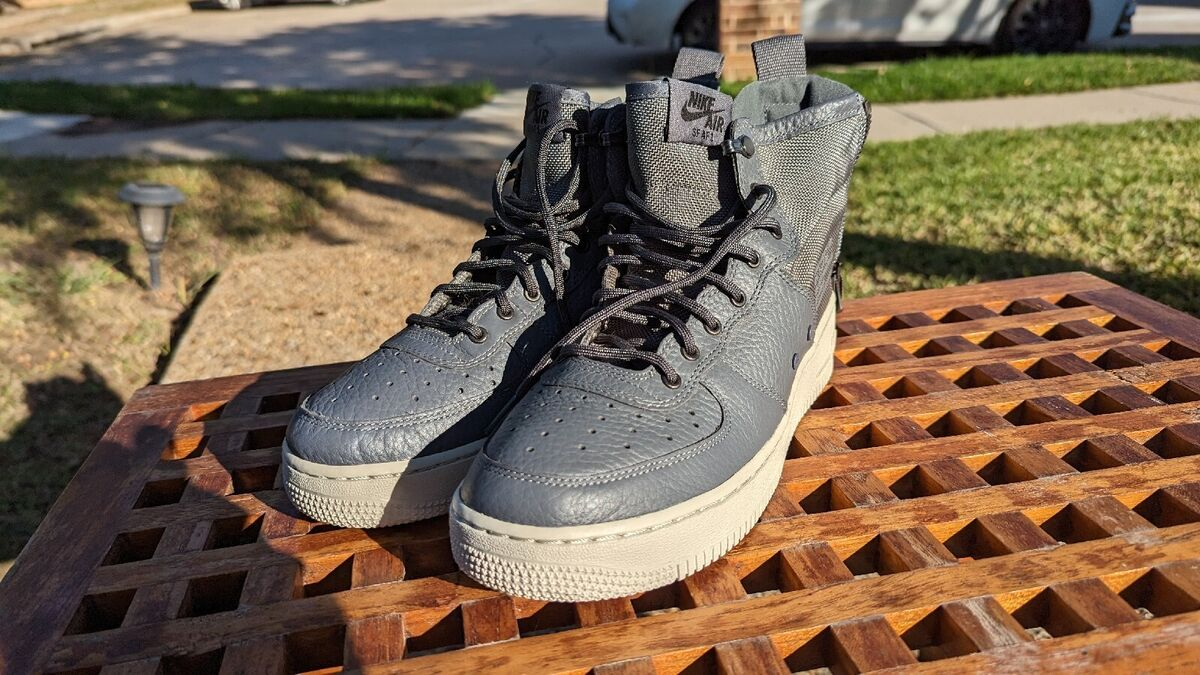 Giày Nike SF Air Force 1 Mid GS ‘Dark Grey Bone’ AJ0424-002 - Ảnh 4