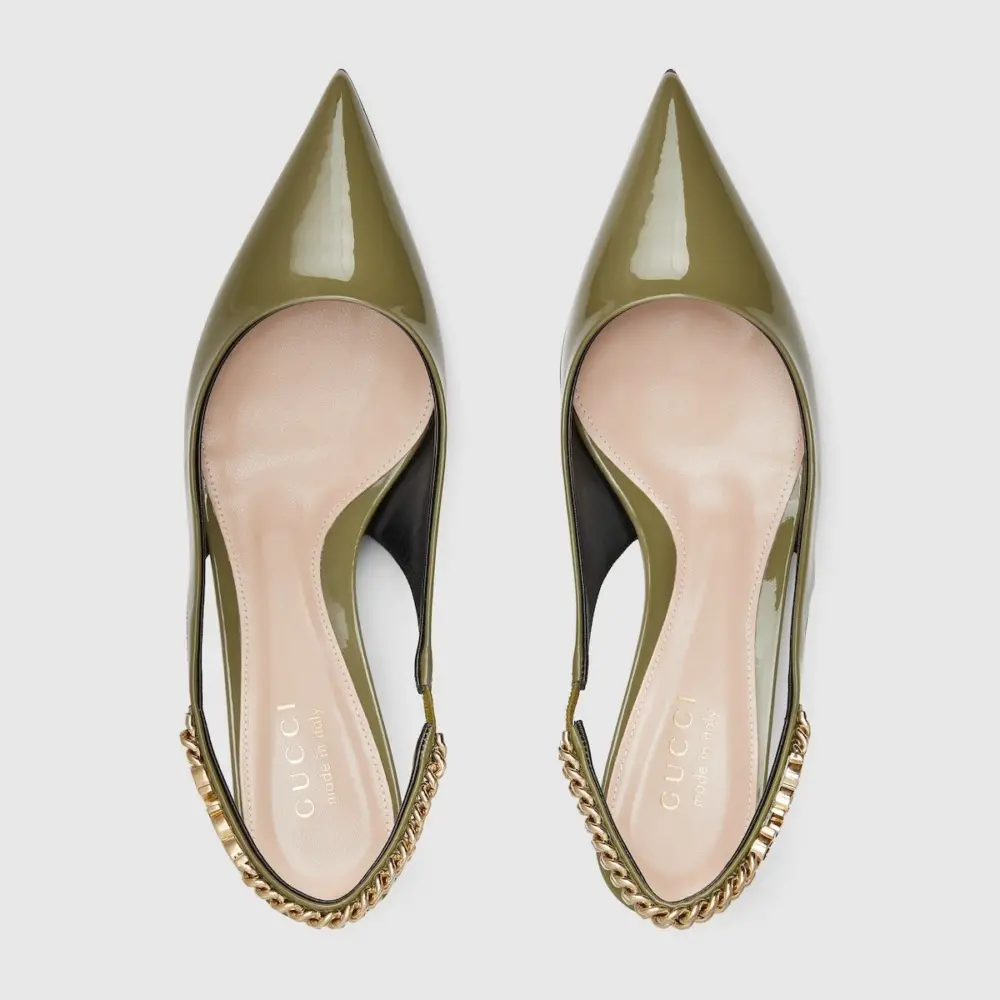 Alternative view of Giày Gucci Signoria Slingback Pump ‘Dark Green’ 782832-BNC80-3706
