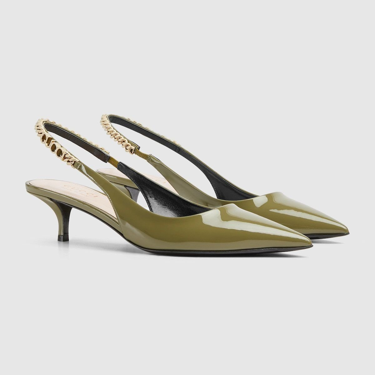 Giày Gucci Signoria Slingback Pump ‘Dark Green’ 782832-BNC80-3706 - Ảnh 4