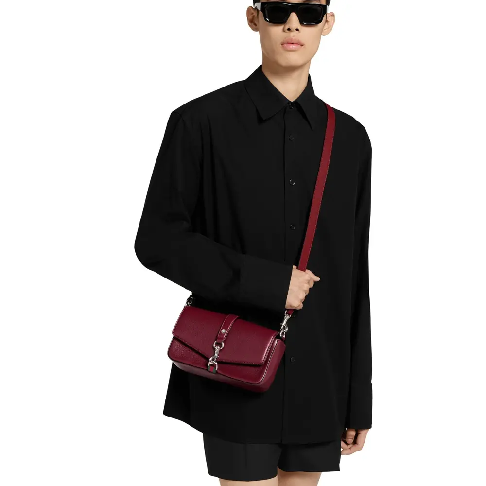 Túi Gucci Small Crossbody Bag Hook Closure ‘Red’ 821623-AAESU-6252 - Ảnh 4