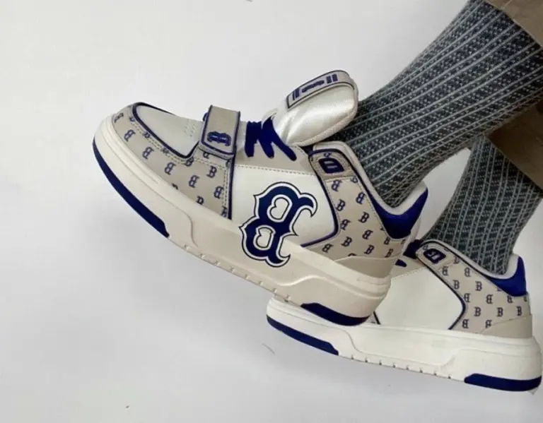 Alternative view of Giày MLB Chunky Liner Mid Monogram Boston ‘Blue Beige’ 3ASXLM13N-43BGL