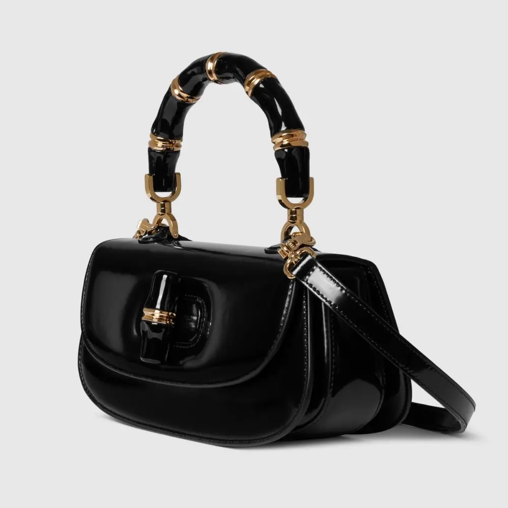 Túi Gucci Bamboo Diva Small Handle Bag ‘Black’ 827750-AAEVT-1000 - Ảnh 3