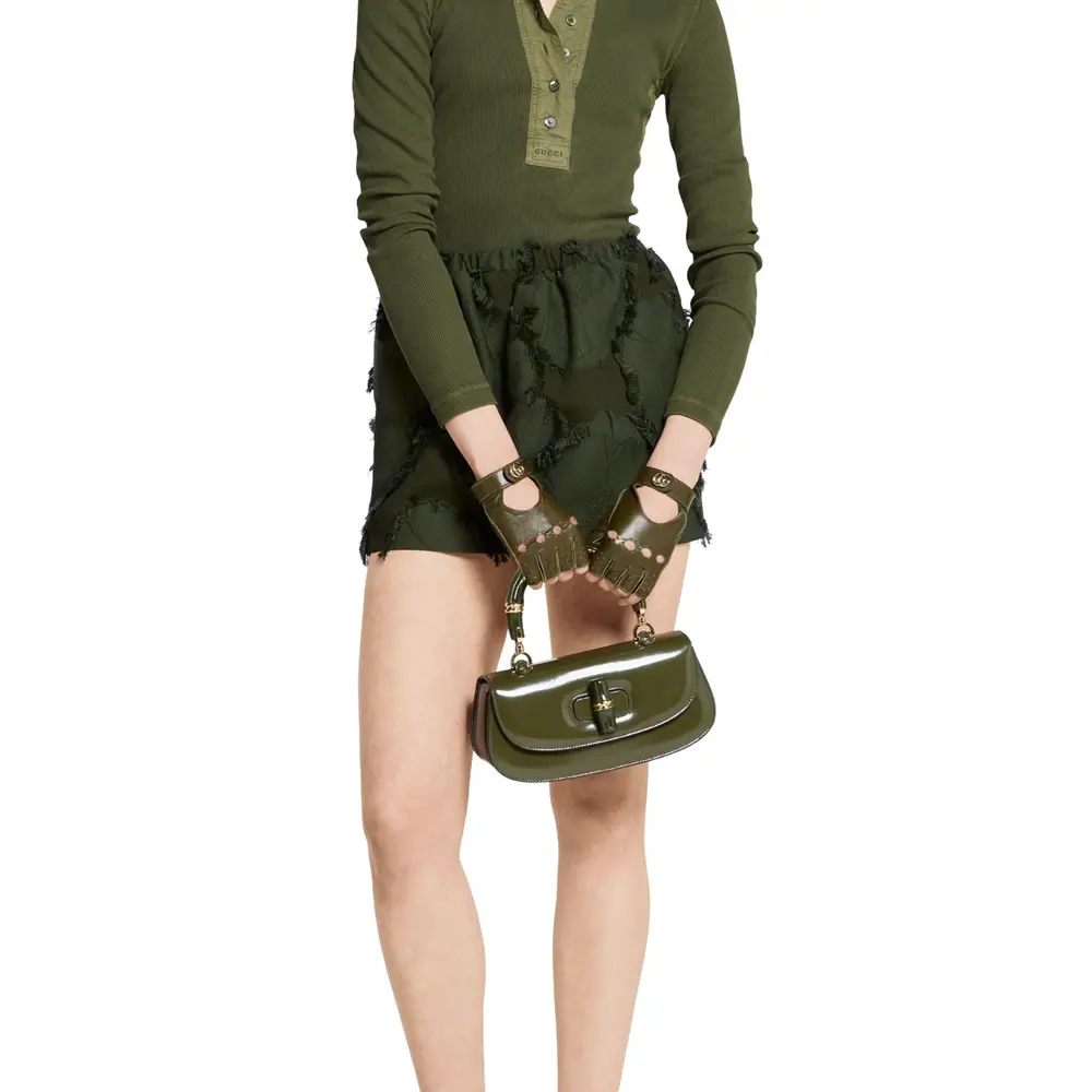 Alternative view of Túi Gucci Bamboo Diva Small Handle Bag ‘Green’ 827750-AAEVT-3037