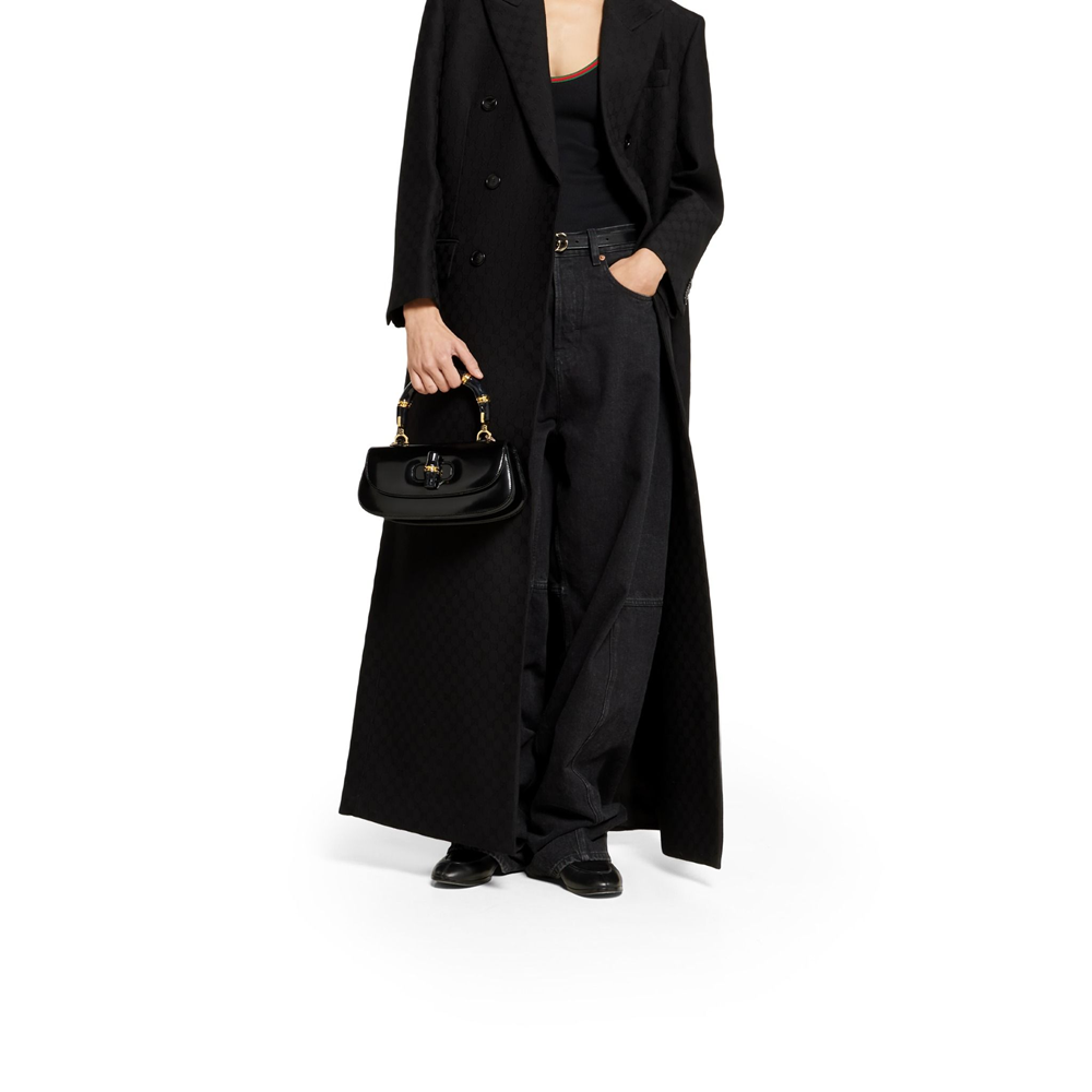 Túi Gucci Bamboo Diva Small Handle Bag ‘Black’ 827750-AAEVT-1000 - Ảnh 4