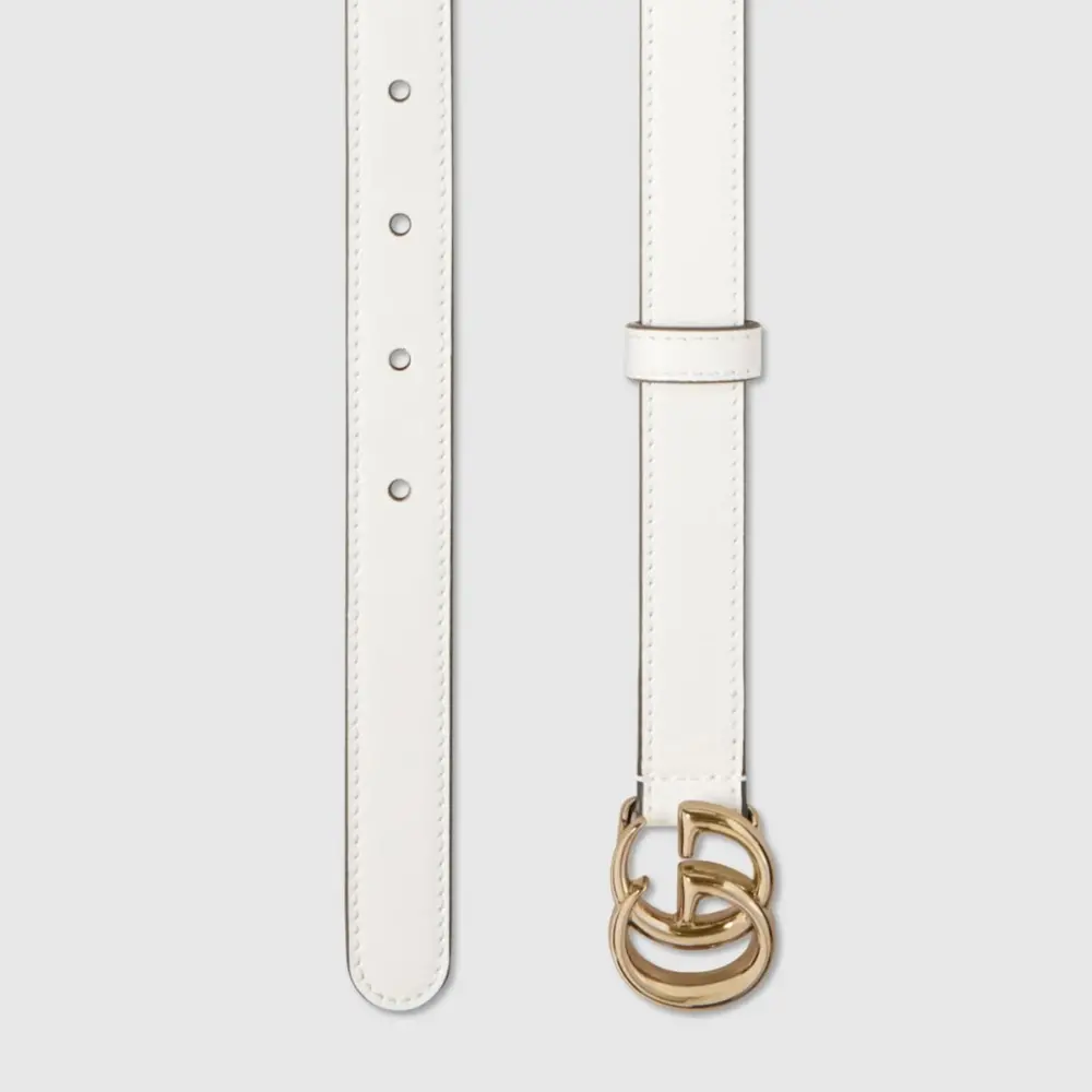 Thắt Lưng Gucci GG Marmont Thin Belt ‘White’ 409417-0AAA5-9014 - Ảnh 3