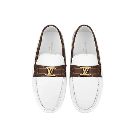 Giày Louis Vuitton Hockenheim Mocassins 'White' 1A9I65 - Ảnh 3