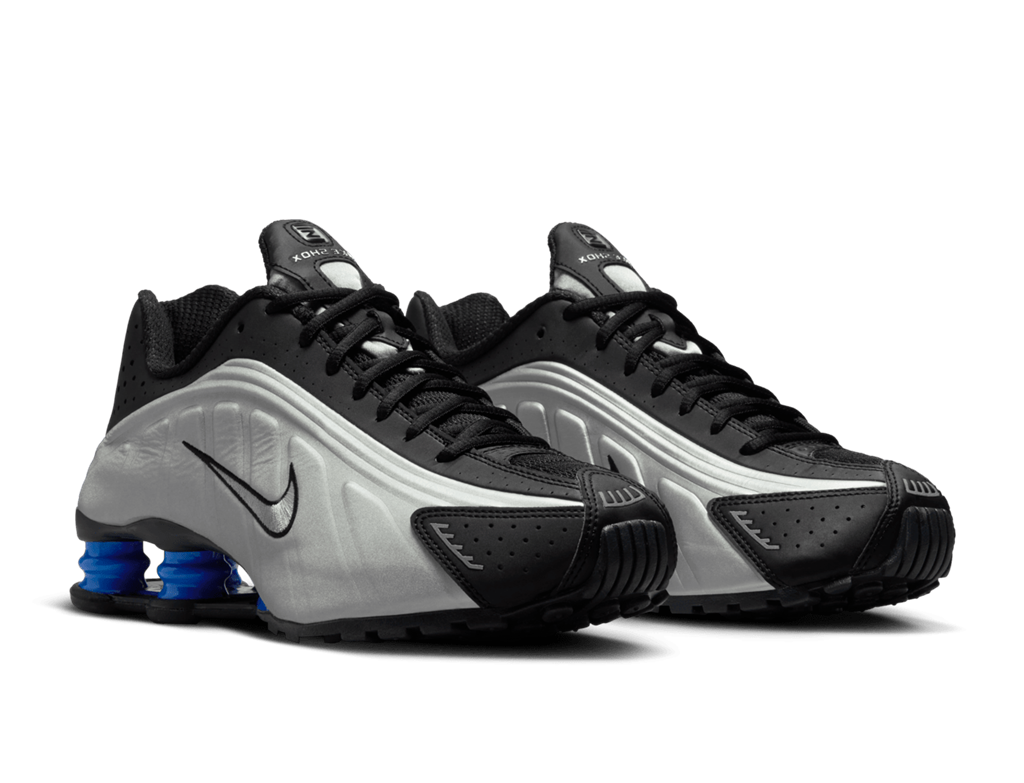 Giày Nike Shox R4 ‘Metallic Silver Black’ AR3565-006 - Ảnh 5